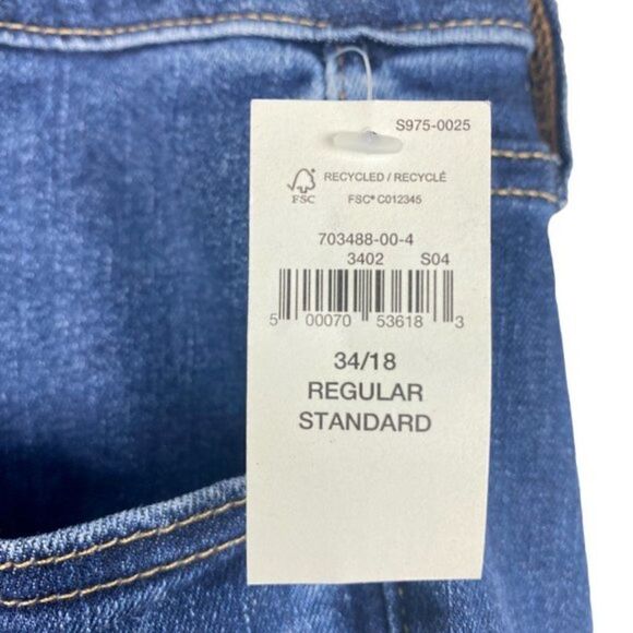 Gap Women's Classic Straight High Rise Stretch Med Indigo Wash Jeans US 34 18 RS - Picture 9 of 12